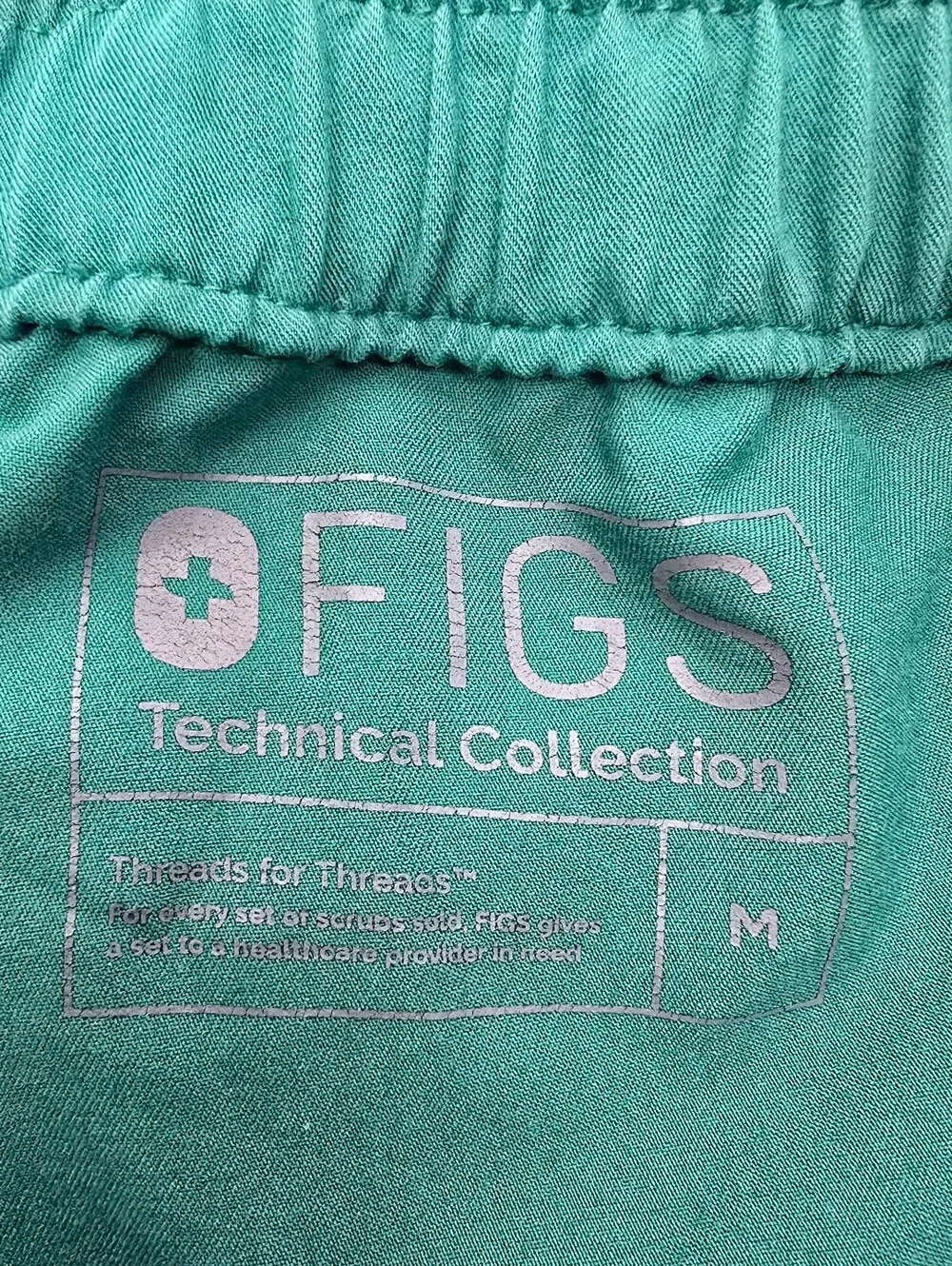 Figs Technical Collection Cairo Straight-Leg Scrub Pant Zip Fly Men's Green sz M